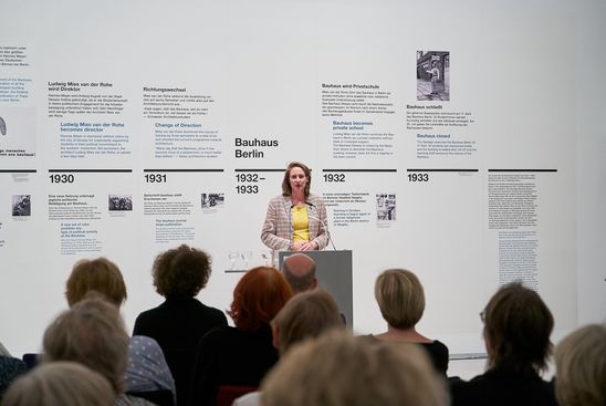 Preview zur Ausstellung "original bauhaus. Die Jubiläumsausstellung", 4.9.2019, Foto: Dovilė Aleksaitė