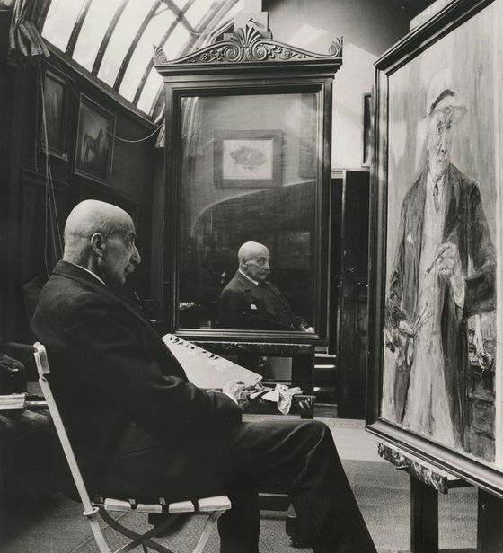 Fritz Eschen, Ohne Titel (Max Liebermann in seinem Atelier am Pariser Platz), um 1930, Berlinische Galerie, © Berlinische Galerie, Repro: Anja Elisabeth Witte