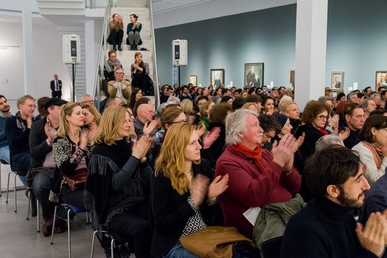 Lesung mit Schauspielerin Sophie Rois aus Klaus Manns "Der fromme Tanz" anlässlich der Ausstellung "Max Beckmann und Berlin", 21.1.2016, Foto: Hannes Wiedemann