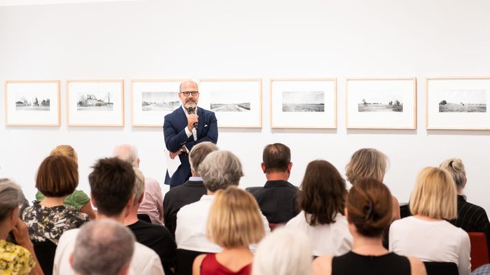 Künstlergespräch mit André Kirchner in der Ausstellung "Stadtrand Berlin" in der Berlinischen Galerie, 5.6.2019, Foto: Harry Schnitger