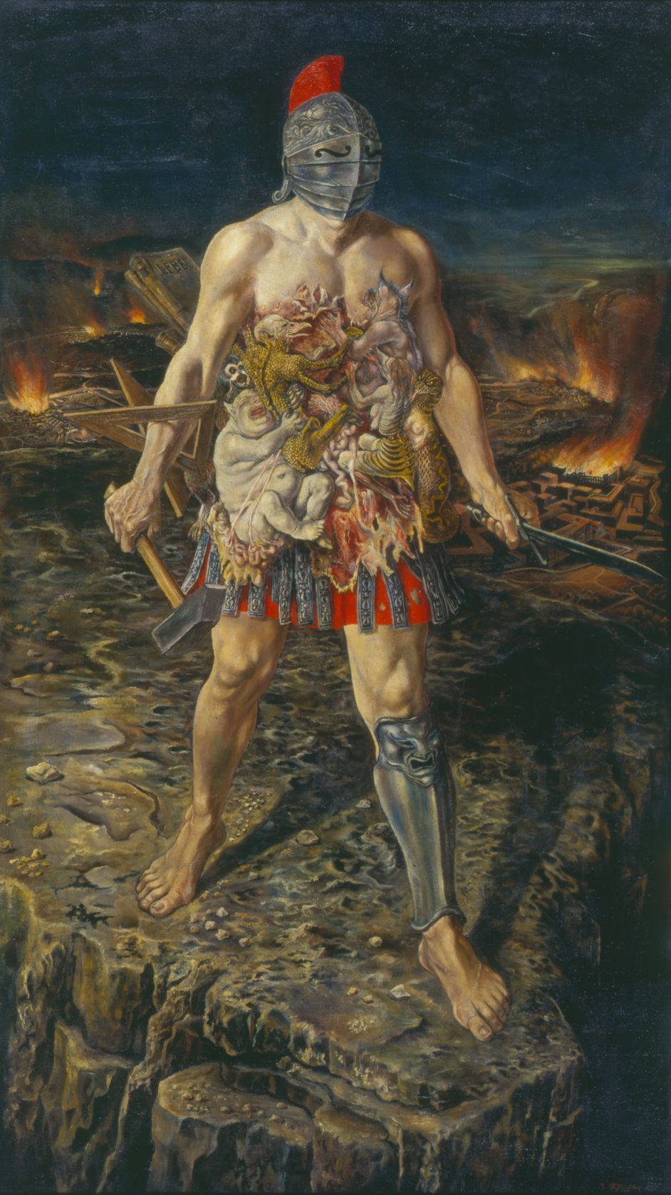 Painting by Rudolf Schlichter, Oil on canvas, 179 x 100 cm 