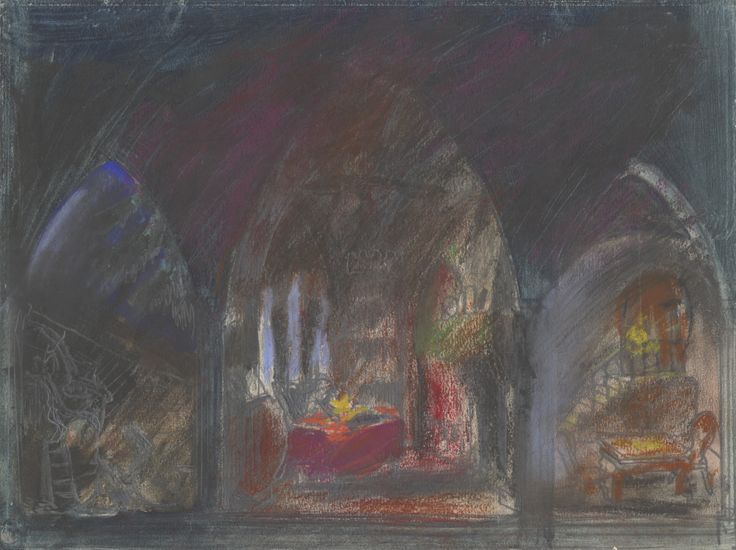 Lovis Corinth, Bühnenbildentwurf zu Johann Wolfgang von Goethes Faust I, 1922, © Theaterwissenschaftliche Sammlung, Univesität zu Köln