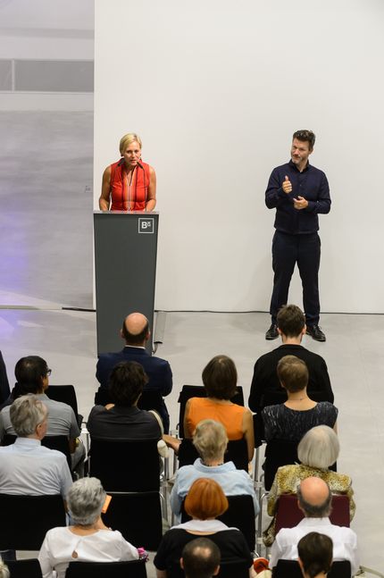 Eröffnung der Ausstellung "Andreas Greiner. Agentur des Exponenten", GASAG Kunstpreis 2016 in der Berlinischen Galerie, 14.9.2016, Foto: Harry Schnitger Eröffnung der Ausstellung "Andreas Greiner. Agentur des Exponenten", GASAG Kunstpreis 2016 in der Berlinischen Galerie, 14.9.2016, Foto: Harry Schnitger