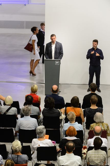 Eröffnung der Ausstellung "Andreas Greiner. Agentur des Exponenten", GASAG Kunstpreis 2016 in der Berlinischen Galerie, 14.9.2016, Foto: Harry Schnitger Eröffnung der Ausstellung "Andreas Greiner. Agentur des Exponenten", GASAG Kunstpreis 2016 in der Berlinischen Galerie, 14.9.2016, Foto: Harry Schnitger