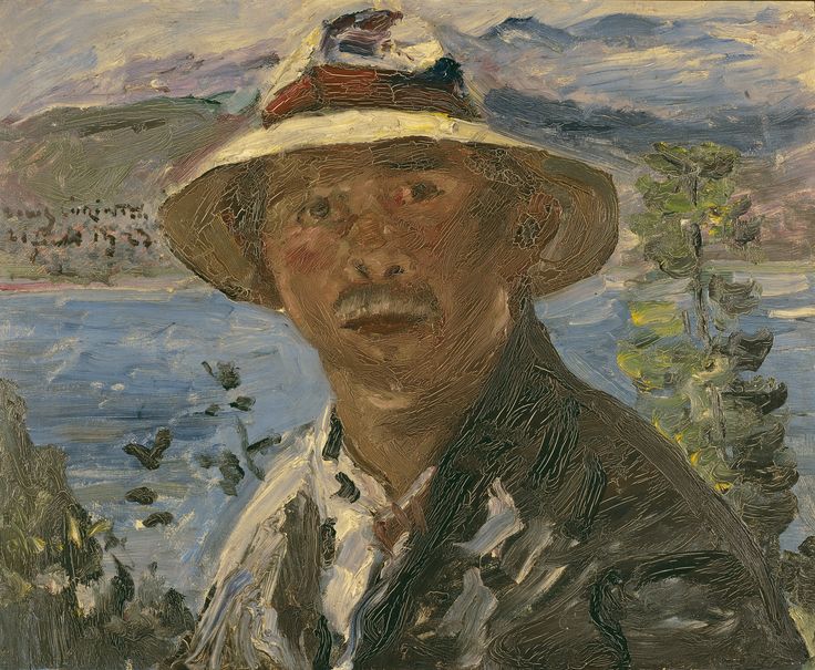 Lovis Corinth, Selbstporträt mit Strohhut (Self-Portrait with a Straw Hat), 1923, © Kunstmuseum Bern