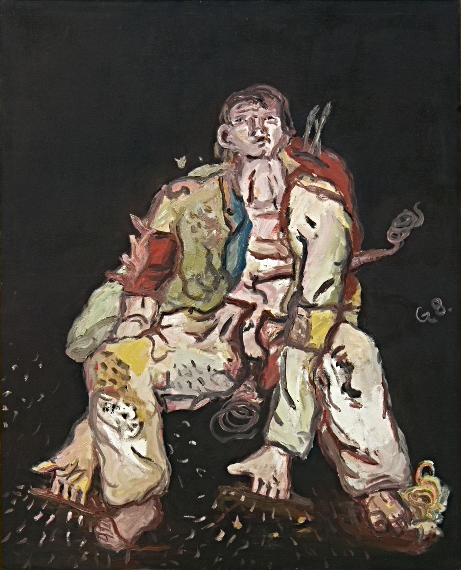 Painting by Georg Baselitz, oil on canvas, 1966, 162 x 130 cm