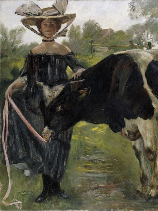 Lovis Corinth, Mädchen mit Stier, 1902
