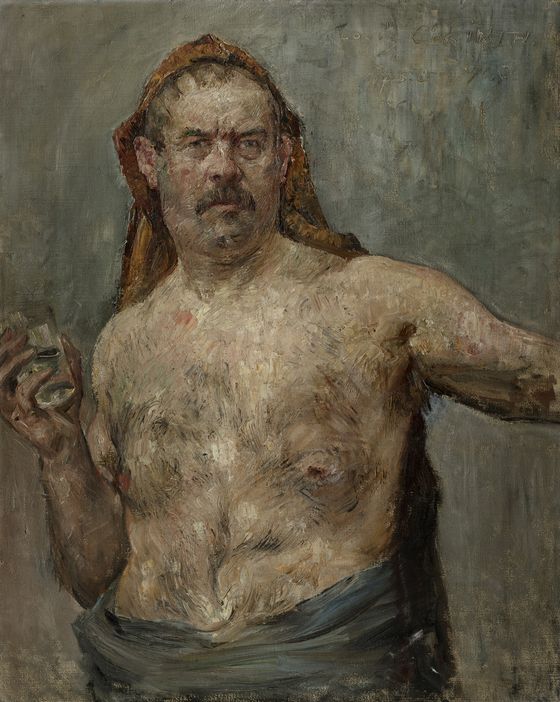 Lovis Corinth, Selbstporträt mit Glas, 1907, © Nationalgalerie Prag