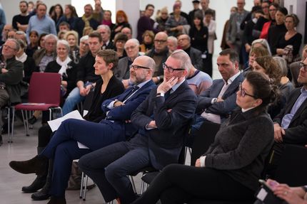 Eröffnung der Ausstellung "Eduardo Paolozzi. Lots of Pictures, Lots of Fun" in der Berlinischen Galerie, 8.2.2018, Foto: Harry Schnitger Eröffnung der Ausstellung "Eduardo Paolozzi. Lots of Pictures, Lots of Fun" in der Berlinischen Galerie, 8.2.2018, Foto: Harry Schnitger