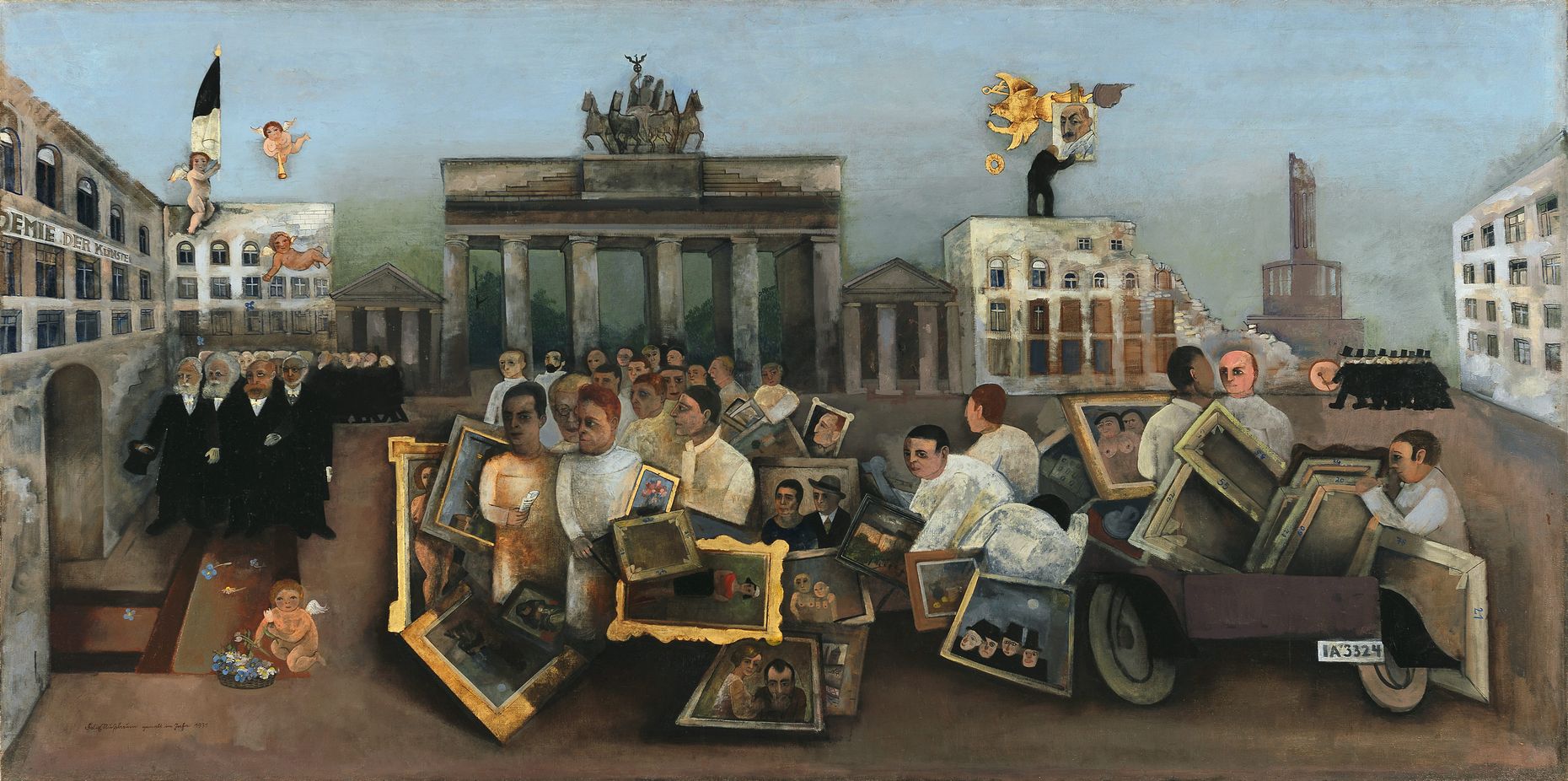 Painting by Felix Nussbaum, oil on canvas, 97 x 195,5 cm