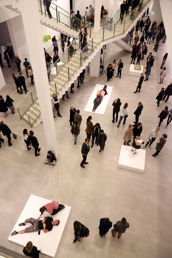 Eröffnung "Erwin Wurm. Bei Mutti" und "Visionäre der Moderne. Paul Scheerbart, Bruno Taut, Paul Goesch" in der Berlinischen Galerie, 14.4.2016, Foto: Amin Akhtar