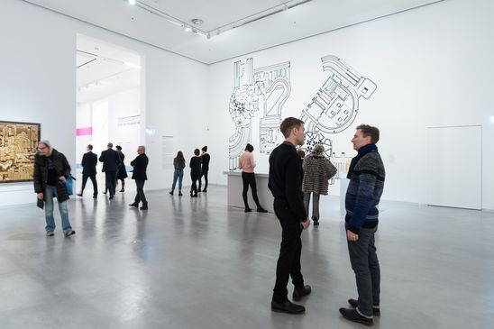 Eröffnung der Ausstellung "Eduardo Paolozzi. Lots of Pictures, Lots of Fun" in der Berlinischen Galerie, 8.2.2018, Foto: Harry Schnitger