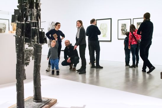 Kindervernissage zur Ausstellung "Eduardo Paolozzi. Lots of Pictures, Lots of Fun" in der Berlinischen Galerie, 11.2.2018, Foto: Barbara Antal