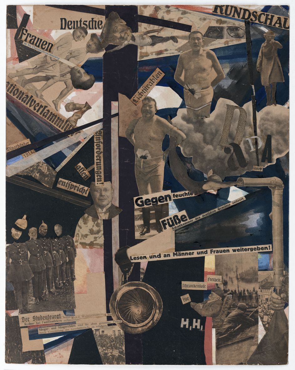 Collage by Hannah Höch, Gouache and watercolour on cardboard, 43,7 x 34,6 cm