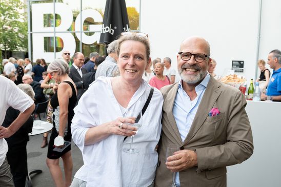 Marisa Jacobi (Model für Sibylle Bergemann) und Dr. Thomas Köhler (Direktor Berlinische Galerie)