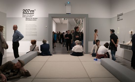 Eröffnung von "207 m². Raum für Aktion und Kooperation" in der Berlinischen Galerie, 2019, Foto: Catrin Schmitt