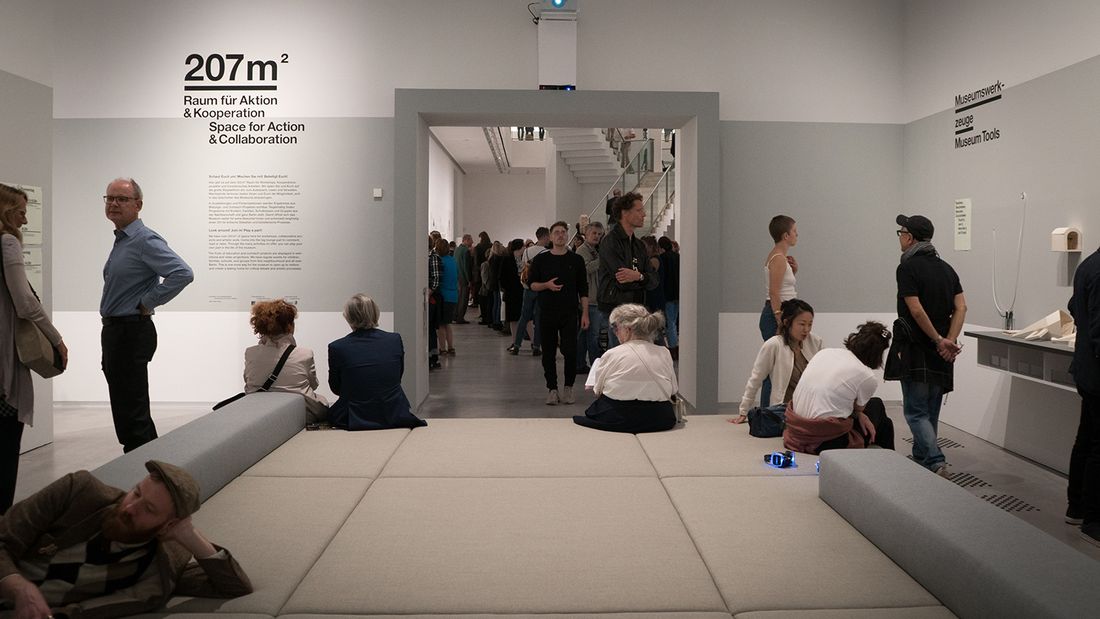 Eröffnung von "207 m². Raum für Aktion und Kooperation" in der Berlinischen Galerie, 2019, Foto: Catrin Schmitt