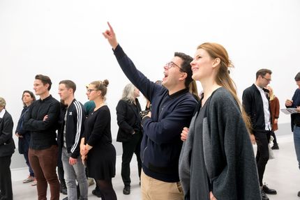 Eröffnung der Ausstellung "Monica Bonvicini. 3612,54 m³ vs 0,05 m³" in der Berlinischen Galerie, 15.9.2017, Foto: Harry Schnitger Eröffnung der Ausstellung "Monica Bonvicini. 3612,54 m³ vs 0,05 m³" in der Berlinischen Galerie, 15.9.2017, Foto: Harry Schnitger