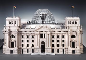 Architekturmodell von Foster + Partner Architekten, ca. 28 x 69 x 45 cm