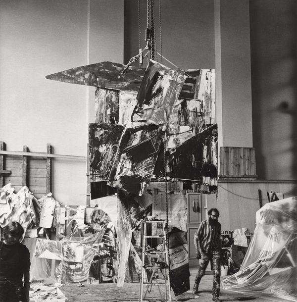 Elizabeth Pfefferkorn, Emilio Vedova al lavoro all’Absurdes Berliner Tagebuch Plurimo 5, Berlin, 1964