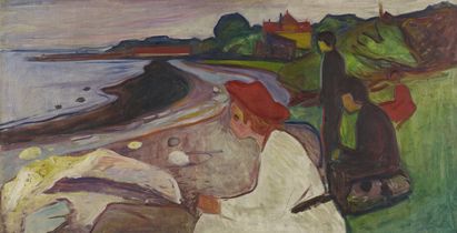 Edvard Munch, Jugend am Strand (Der Linde-Fries), 1904, Foto: © MUNCH, Oslo / Juri Kobayashi Edvard Munch, Jugend am Strand (Der Linde-Fries), 1904, Foto: © MUNCH, Oslo / Juri Kobayashi