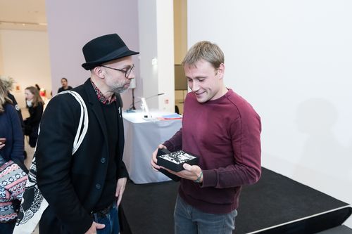 Lesung mit Schauspieler Max Riemelt aus "Auguste Bolte" von Kurt Schwitters, 4.11.2016, Foto: Harry Schnitger