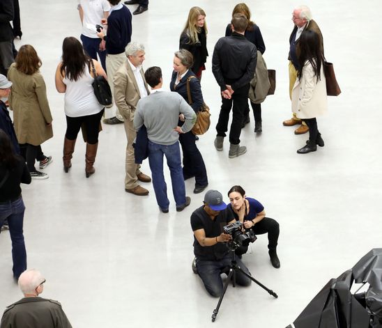 Eröffnung der Ausstellung "Katja Strunz. Drehmoment (Viel Zeit, wenig Raum). Vattenfall Contemporary 2013" in der Berlinischen Galerie, 25.4.2013, Foto: Jirka Jansch