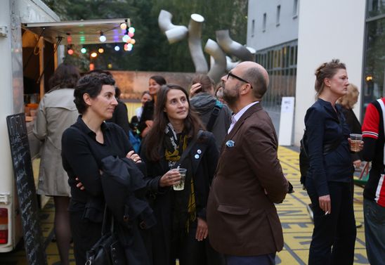 Gespräch "Garten statt Garten" zwischen atelier le balto und Dr. Brigitte Franzen im Küchenmonument, 2.10.2014, Foto: Jirka Jansch