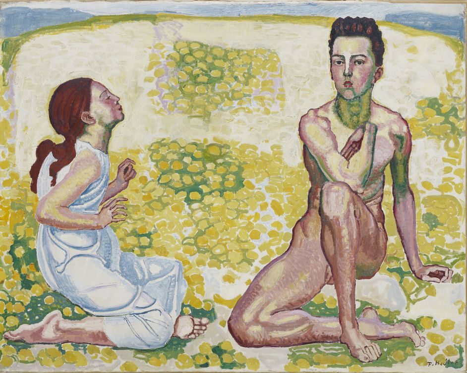 Öl-Gemälde "Der Frühling" von Ferdinand Hodler entstanden um 1910