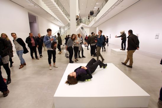 Eröffnung "Erwin Wurm. Bei Mutti" und "Visionäre der Moderne. Paul Scheerbart, Bruno Taut, Paul Goesch" in der Berlinischen Galerie, 14.4.2016, Foto: Amin Akhtar