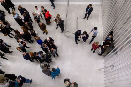 Eröffnung der Ausstellung "Monica Bonvicini. 3612,54 m³ vs 0,05 m³" in der Berlinischen Galerie, 15.9.2017, Foto: Harry Schnitger Eröffnung der Ausstellung "Monica Bonvicini. 3612,54 m³ vs 0,05 m³" in der Berlinischen Galerie, 15.9.2017, Foto: Harry Schnitger