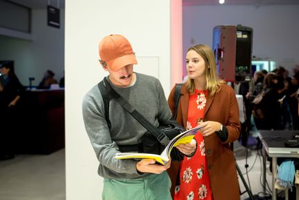 Eröffnung der Ausstellung "Monica Bonvicini. 3612,54 m³ vs 0,05 m³" in der Berlinischen Galerie, 15.9.2017, Foto: Harry Schnitger Eröffnung der Ausstellung "Monica Bonvicini. 3612,54 m³ vs 0,05 m³" in der Berlinischen Galerie, 15.9.2017, Foto: Harry Schnitger
