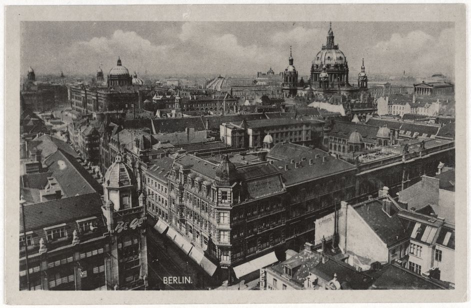 Postkarte mit Stadtansicht von Berlin