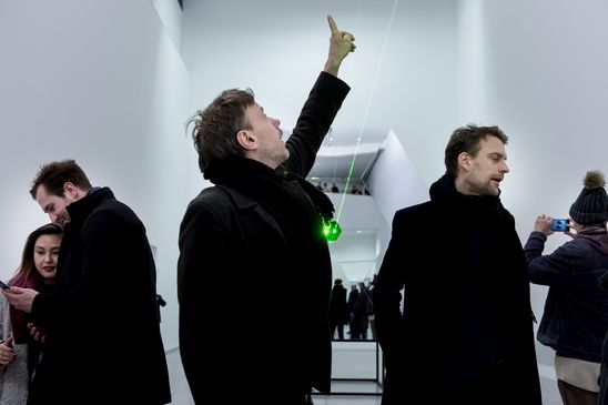 Eröffnung der Ausstellung "Carsten Nicolai. Tele" in der Berlinischen Galerie, 22.3.2018, Foto: Harry Schnitger