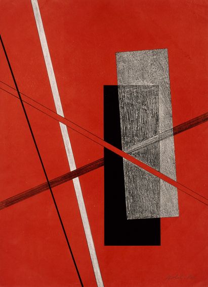 László Moholy-Nagy, Konstruktion, um 1922 © Urheberrechte am Werk erloschen, Foto: bpk / Kupferstichkabinett, SMB / Jörg P. Anders László Moholy-Nagy, Konstruktion, um 1922 © Urheberrechte am Werk erloschen, Foto: bpk / Kupferstichkabinett, SMB / Jörg P. Anders