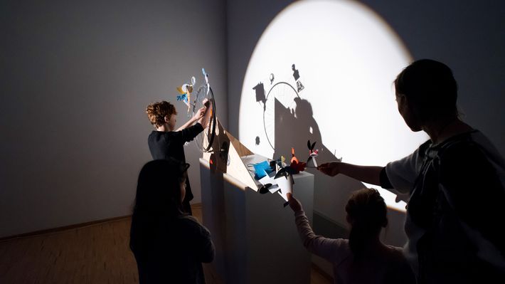 Kindervernissage zur Ausstellung "Eduardo Paolozzi. Lots of Pictures, Lots of Fun" in der Berlinischen Galerie, 11.2.2018, Foto: Barbara Antal