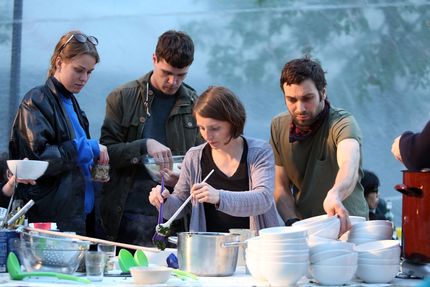 Diskursives Dinner im Küchenmonument, 29.4.2015, Foto: Jirka Jansch Diskursives Dinner im Küchenmonument, 29.4.2015, Foto: Jirka Jansch
