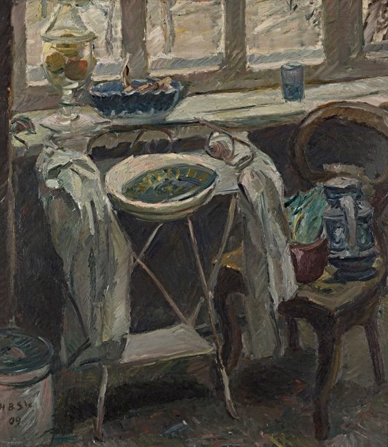 Max Beckmann, Stillleben mit Aussicht aus dem Atelier im Schnee, 1909, Ständige Leihgabe Privatbesitz, Haar, © Urheberrecht am Werk erloschen, Repro: Kai-Annett Becker