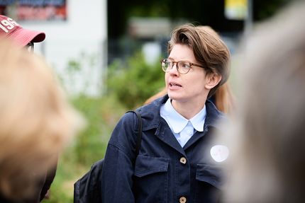 Rundgang auf der 10. Berlin Biennale für Mitglieder des Fördervereins, 13.6.2018, Foto: Hannes Wiedemann Rundgang auf der 10. Berlin Biennale für Mitglieder des Fördervereins, 13.6.2018, Foto: Hannes Wiedemann