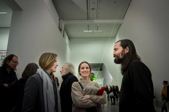 Eröffnung der Ausstellung "Carsten Nicolai. Tele" in der Berlinischen Galerie, 22.3.2018, Foto: Harry Schnitger