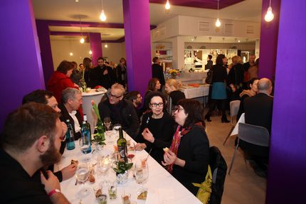 Eröffnung der Ausstellung "Dorothy Iannone. This Sweetness Outside of Time" in der Berlinischen Galerie, 18.2.2014, Foto: Amin Akhtar Eröffnung der Ausstellung "Dorothy Iannone. This Sweetness Outside of Time" in der Berlinischen Galerie, 18.2.2014, Foto: Amin Akhtar