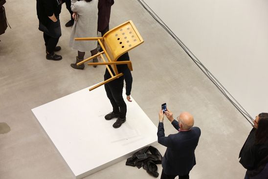 Eröffnung "Erwin Wurm. Bei Mutti" und "Visionäre der Moderne. Paul Scheerbart, Bruno Taut, Paul Goesch" in der Berlinischen Galerie, 14.4.2016, Foto: Amin Akhtar