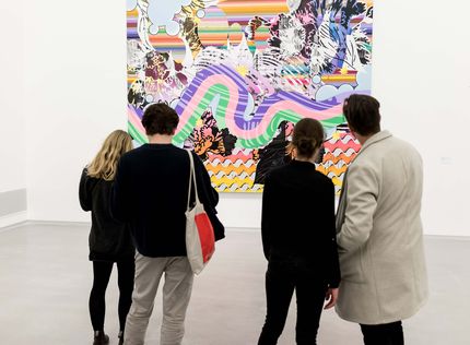 Eröffnung der Ausstellung von Christine Streuli, Fred-Thieler-Preisträgerin 2017, 17.3.2017, Foto: Harry Schnitger Eröffnung der Ausstellung von Christine Streuli, Fred-Thieler-Preisträgerin 2017, 17.3.2017, Foto: Harry Schnitger