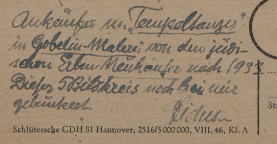 Postkarte von Joachim Giesche an Fidus (Hugo Höppener) 1947, Foto: © Kai-Annett Becker