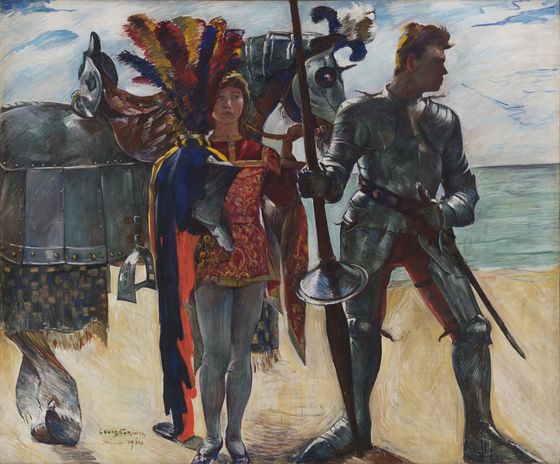 Lovis Corinth, Ruggiero und Knappe (Katzenellenbogen-Zyklus), 1914, © Berlinische Galerie, Foto: Roman März