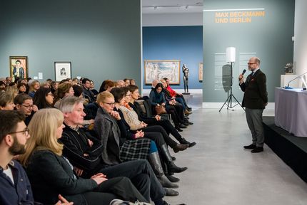 Lesung mit Schauspielerin Sophie Rois aus Klaus Manns "Der fromme Tanz" anlässlich der Ausstellung "Max Beckmann und Berlin", 21.1.2016, Foto: Hannes Wiedemann Lesung mit Schauspielerin Sophie Rois aus Klaus Manns "Der fromme Tanz" anlässlich der Ausstellung "Max Beckmann und Berlin", 21.1.2016, Foto: Hannes Wiedemann