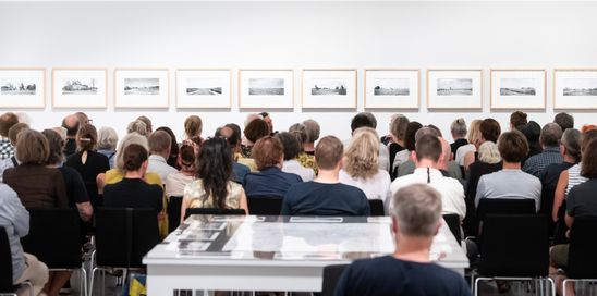 Künstlergespräch mit André Kirchner in der Ausstellung "Stadtrand Berlin" in der Berlinischen Galerie, 5.6.2019, Foto: Harry Schnitger