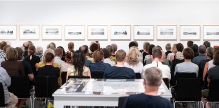 Künstlergespräch mit André Kirchner in der Ausstellung "Stadtrand Berlin" in der Berlinischen Galerie, 5.6.2019, Foto: Harry Schnitger Künstlergespräch mit André Kirchner in der Ausstellung "Stadtrand Berlin" in der Berlinischen Galerie, 5.6.2019, Foto: Harry Schnitger