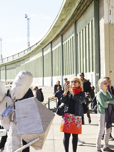 Führung über die Kunstmesse Art Berlin für Mitglieder des Fördervereins, 29.9.2018, Foto: Hannes Wiedemann