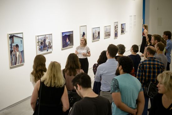 Art After Work zur Ausstellung "Fotografierte Ferne", 6.7.2017, Foto: Hannes Wiedemann